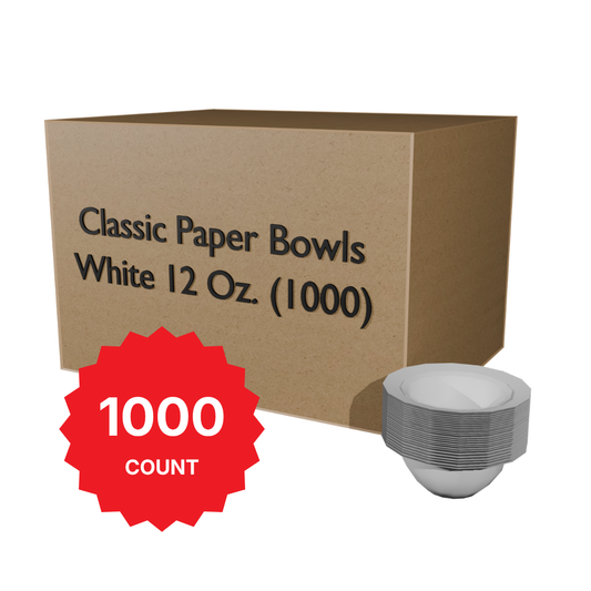 Classic 12 Oz. White Paper Bowls (1000 Count)