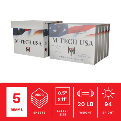 5-Ream Copy Paper Bundle